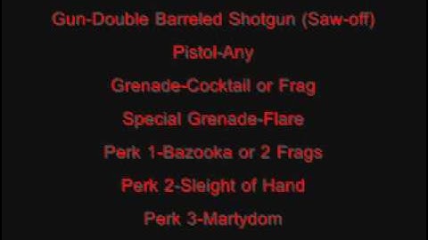 Top 5 Classes in COD 5 WAW