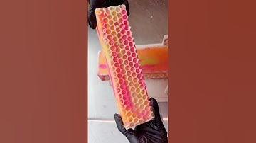 Honey’biscus Soap! FUN Texture! #soapcutting #soapmaking #soap #handmadesoap #soaps #cpsoap #soaper