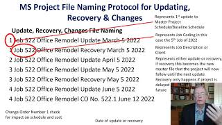 MS Project Tutorial 8 File Naming Protocols for effective tracking in MS Project
