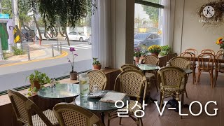 [일상 V-LOG] 돼지고기 가지덮밥, 크림치즈 갈릭롤, 대구 방문, 5개월 아기, 범어동 파스테리아, 페즈커피, 피피씨마일드, 로우 동인, 아기 선물