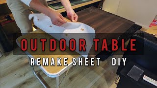 【キャンプ】キャンプテーブルにダイノックシート張ってみた！