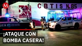 Terror in Coatzacoalcos: explosion on the facade of CBTIS 85
