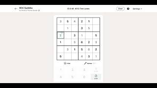 LinkedIn Mini-Sudoku Answer Today – Two Lanes Puzzle #212 | 11 March 2026 screenshot 2