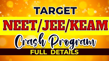 TARGET NEET/JEE/KEAM Crash Course April 2022 Full Details | Target Learning App