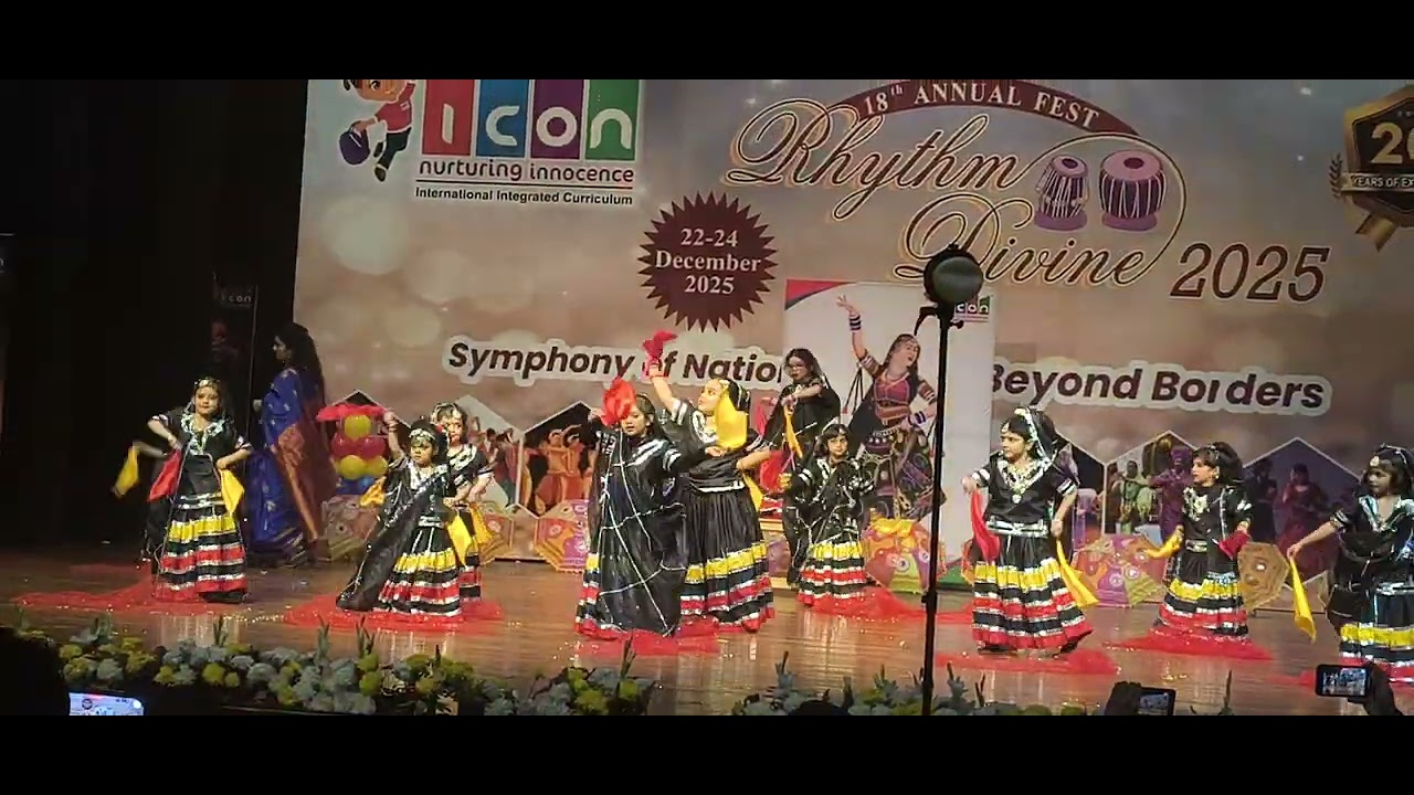 Rajasthani dance kids performance icon school 