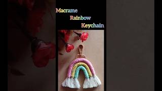 Macrame Rainbow keychain Tutorial | Easy steps for beginners | Boho style | DIY#macrame #diy #craft