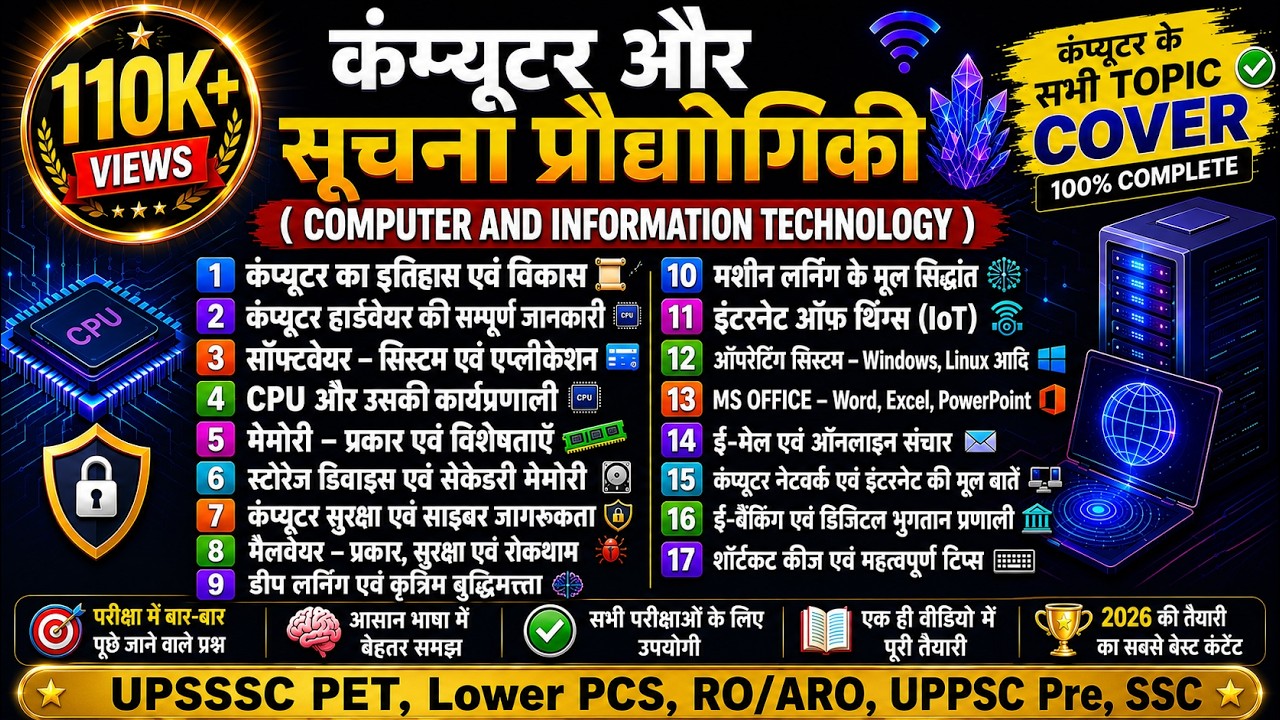 कंप्यूटर वन शॉट 2026 | Computer & Information Technology Complete Revision | #oneshot