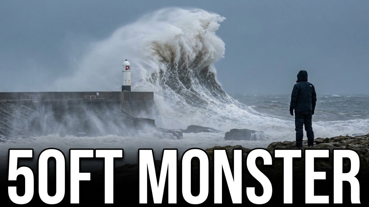 Porthcawl Pier - Huge Waves, Winter Storm - YouTube