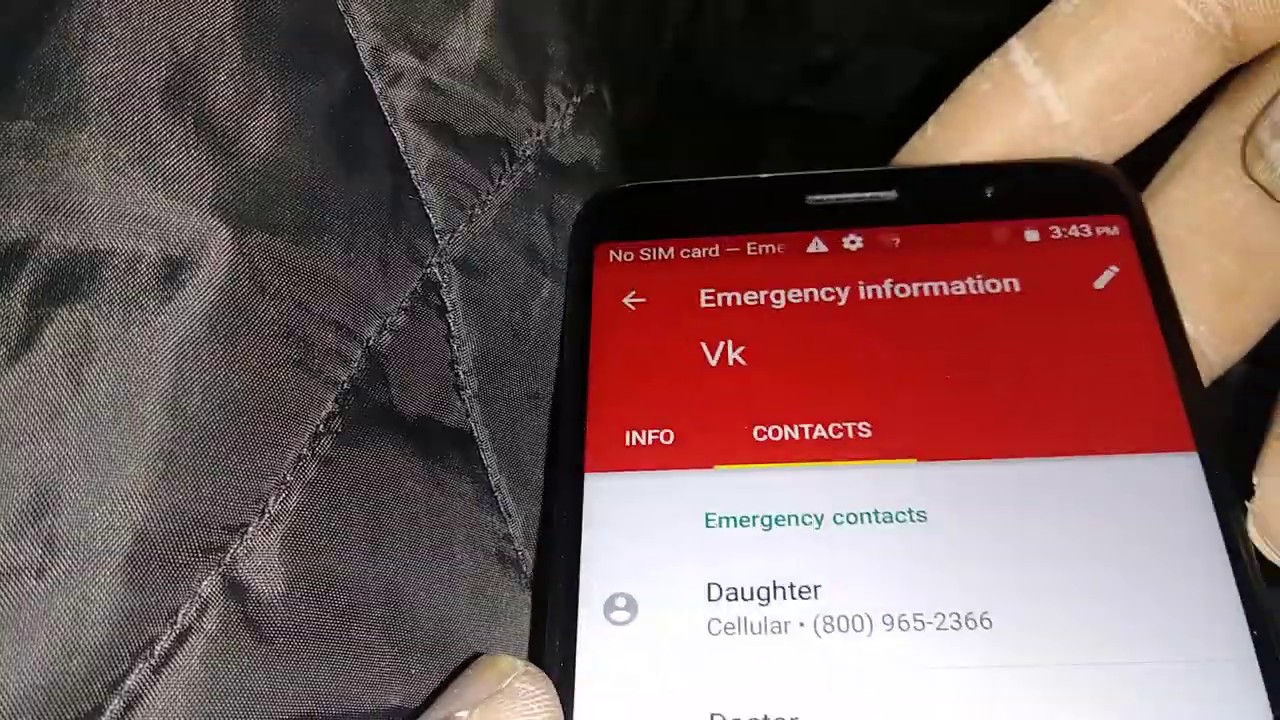 Set Emergency Contact for First Responders on Alcatel Onyx 5008R Android 8.1.0