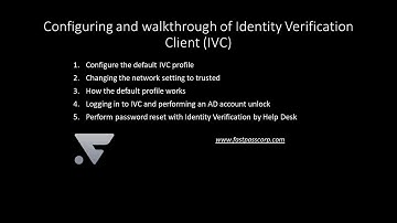Configuring and walkthrough of FastPass IVM (Identity Verification Manager)