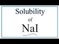 Solubility of Sodium Iodide and Halogens
