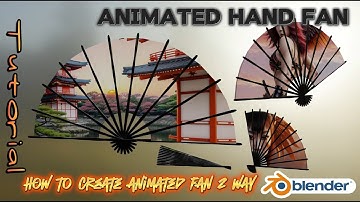 Traditional Hand Fan modeling in Blender with animation