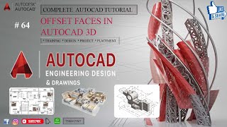 AUTOCAD TUTORIAL || Lecture - 64 Offset Face Command In Autocad 3D #autocad #autocad_hindi_tutorial