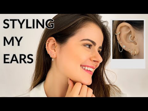 Changing All My Ear Piercings | Styling My Cartilage Piercings With Solid Gold Earrings