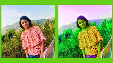 How To Joint Picture Editing Green Background / Dress Color Changing Tutorial Pixellab