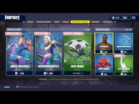 J'achete les skin de foot fortnite - YouTube
