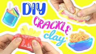 Nickolodeon How to Make DIY Crackle Clay Tutorial FUN FOODS with Slime Glaze