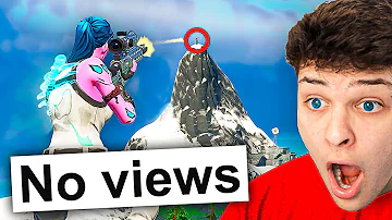 Reacting To Fortnite Trickshots With 0 Views!! (0.001% Chance)