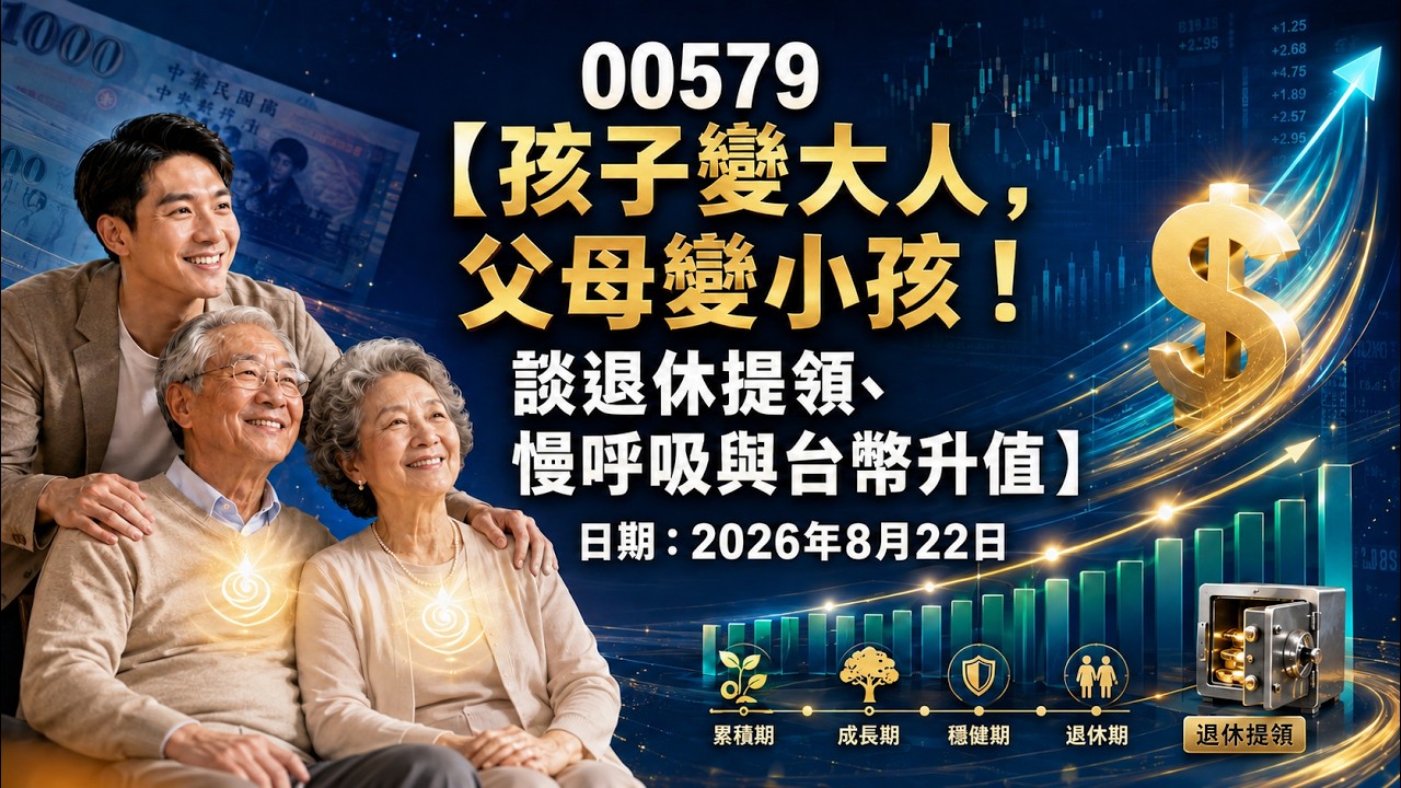 【孩子變大人，父母變小孩！談退休提領、慢呼吸與台幣升值】日期：2026年8月22日