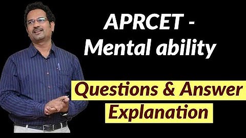 APRCET - Mental ability questions & answer explanation (APRCET 2021 paper)
