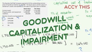 Goodwill (Capitalization & Impairment) | accy this!