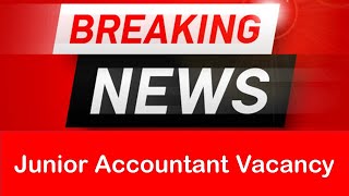 Junior Accountant Vacancy  Breaking News