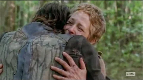 The Walking Dead 5x01 Carol & Daryl Hug Rick reunites with Baby Judith and  tyrese and Sasha