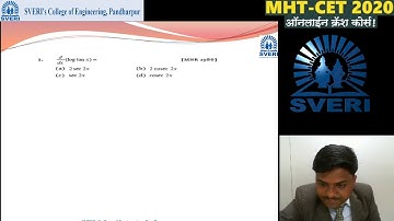 SVERI MHT CET Crash Course : Differentiation