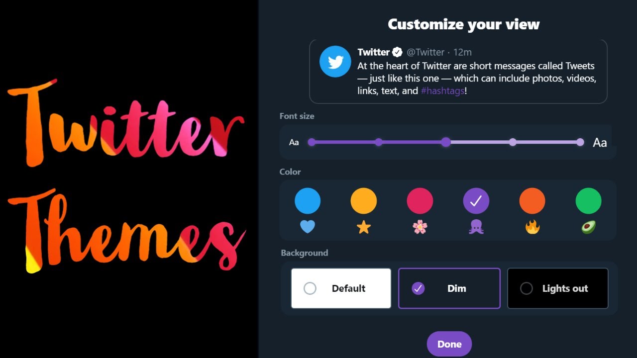 Twitter Themes How To Change Twitter Display Color Twitter Dark