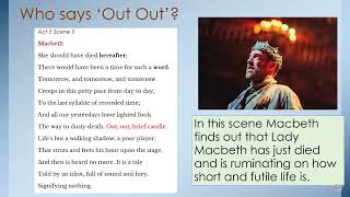 Missable Macbeth Moments Episode 5 Out Out