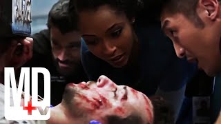 Car Crashes Into Hospital Trapping Man Underneath | Chicago Med | MD TV