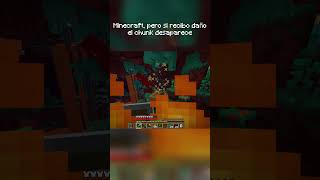 Minecraft, pero si recibo DAÑO se borra el CHUNK parte 3 #minecraft #minecraftespañol #minecraftpero