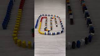 Domino Fall using Lego Blocks #domino #dominoesfalling #legoblocks #asmr #asmrblocks #marblerun