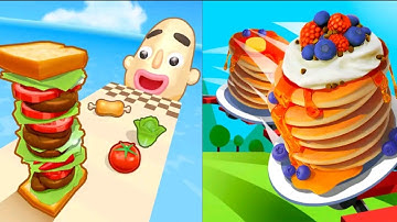 Sandwich Runner Vs Pancake Run  All Levels Gameplay Walkthrough Android İOS #7