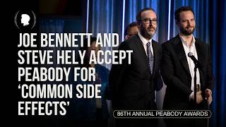 Anthony Anderson Presents the Peabody to Joe Bennett and Steve Hely for Common Side Effects
Co-creators and executive producers Joe Bennett and Steve Hely accept the Peabody for Common Side Effects (@adultswim) from presenter Anthony Anderson at the 86th Annual Peabody Awards, held May 31, 2026.
Learn more: https://peabodyawards.com/award-profile/common-side-effects/ Anthony Anderson Presents the Peabody to Joe Bennett and Steve Hely for Common Side Effects