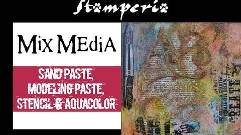 Mixed Media Canvas Art colours, paper and stencil