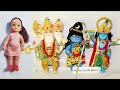 Lord Bharhma,Vishnu n Mahesh ji makeover on dolls/ब्रह्मा,विष्णु और महेश जी का स्वरुप बनाना सीखें