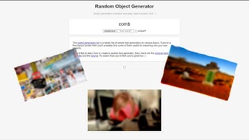 Making Random Pictures with a Random Object Generator