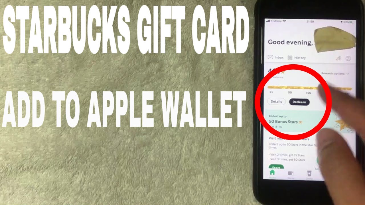 How To Add Starbucks Gift Card To Apple Wallet 🔴 YouTube