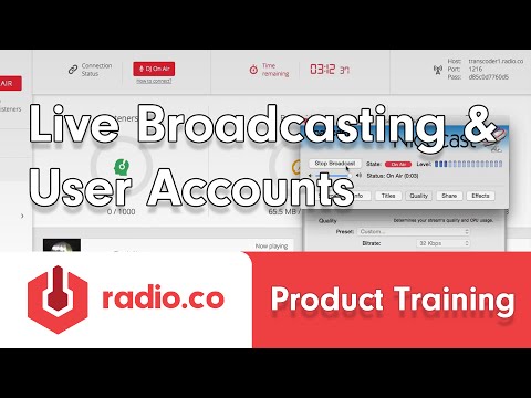Live Broadcasting with Radio.co & User Accounts