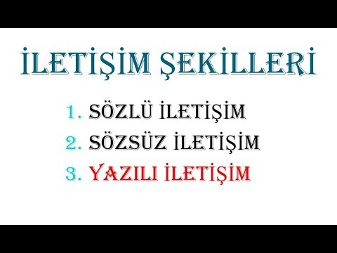 Video: Örgütlerde en yaygın yazılı iletişim şekli nedir?