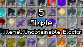5 Simple illegal\/Unobtainable Blocks 100% in Survival Minecraft! MCPE\/Xbox\/Windows\/Switch\/PS