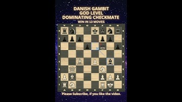 Danish Gambit | God Level | Dominating Checkmate | Chess Openings | Chess Tricks #chess