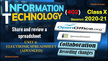IT (402) for 10th | Unit-2 ELECTRONIC SPREADSHEET(Adv) | Share and Review Spreadsheet
