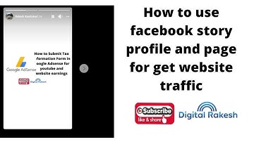 How to use Facebook story profile and page for get website traffic - Facebook Marketing
