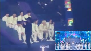 221129 - TREASURE reaction to LE SSERAFIM perform Fearless at MAMA Awards 2022 #treasure #lesserafim