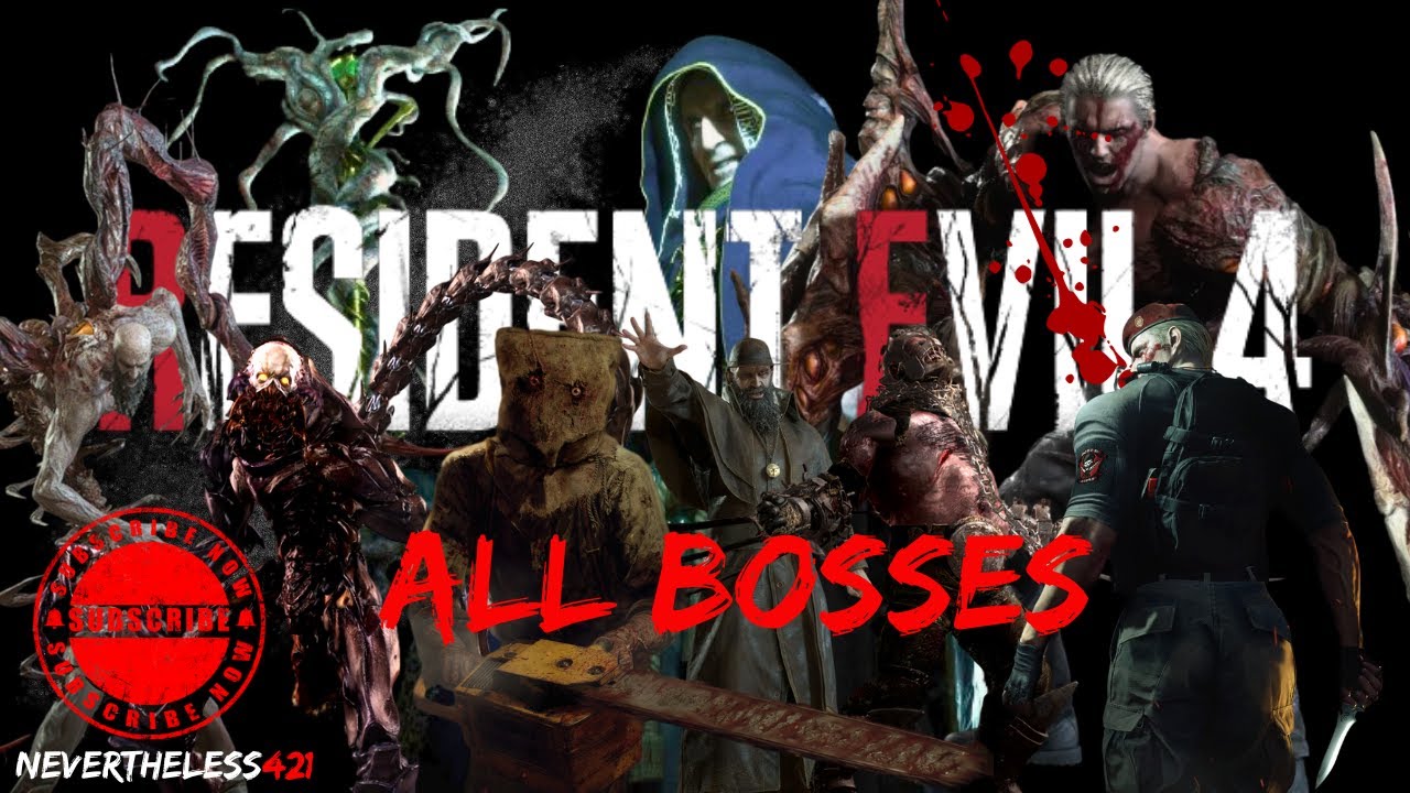 [ALL BOSSES] Resident Evil 4 Remake All Bosses/Boss Fights (With