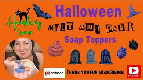 DYI Halloween Soap Toppers with Melt & Pour Soap Base. Pt. 1 making the soap toppers.