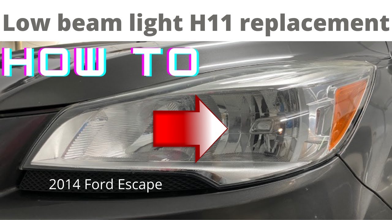 Ford Escape low beam Light Replacement (2013-2017) - YouTube