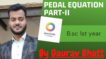 b.sc 1st year | pedal equation part-II | Angle between tangent line and radius vector | Gaurav Bhatt